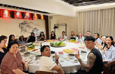 Warm group dining experience